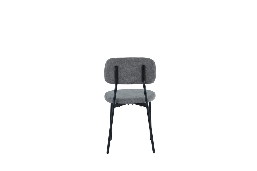 CHAISE AZRA PIED METAL NOIR ASSISES TISSU HERITAGE ANTHRACITE - image 5