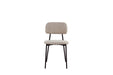 CHAISE AZRA PIED METAL NOIR ASSISES TISSU HERITAGE SABLE - image 1
