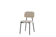 CHAISE AZRA PIED METAL NOIR ASSISES TISSU HERITAGE SABLE - image 2