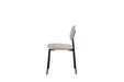 CHAISE AZRA PIED METAL NOIR ASSISES TISSU HERITAGE SABLE - image 3
