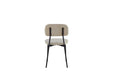 CHAISE AZRA PIED METAL NOIR ASSISES TISSU HERITAGE SABLE - image 5