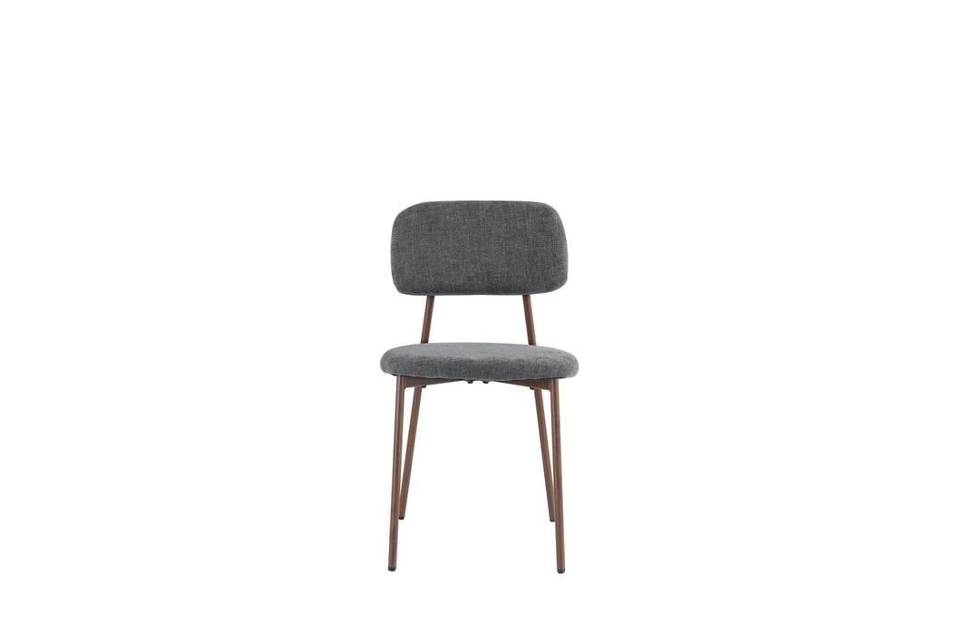 CHAISE AZRA PIED EFFET NOYER ASSISES TISSU HERITAGE ANTHRACITE - image 1