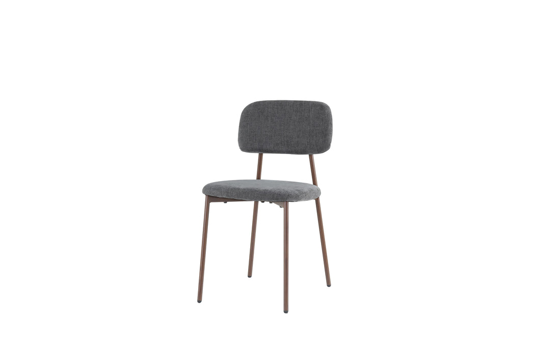 CHAISE AZRA PIED EFFET NOYER ASSISES TISSU HERITAGE ANTHRACITE - image 2