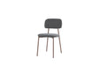 CHAISE AZRA PIED EFFET NOYER ASSISES TISSU HERITAGE ANTHRACITE - image 2