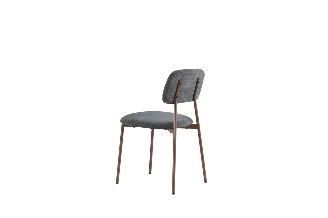 CHAISE AZRA PIED EFFET NOYER ASSISES TISSU HERITAGE ANTHRACITE - image 4