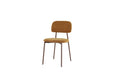 CHAISE AZRA PIED EFFET NOYER ASSISES TISSU HERITAGE OCRE - image 2