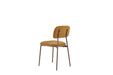 CHAISE AZRA PIED EFFET NOYER ASSISES TISSU HERITAGE OCRE - image 4