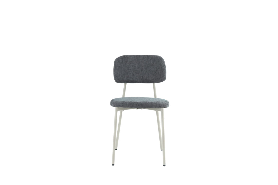 CHAISE AZRA PIED METAL TAUPE ASSISES TISSU HERITAGE ANTHRACITE - image 1