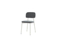 CHAISE AZRA PIED METAL TAUPE ASSISES TISSU HERITAGE ANTHRACITE - image 2