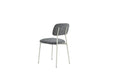 CHAISE AZRA PIED METAL TAUPE ASSISES TISSU HERITAGE ANTHRACITE - image 4