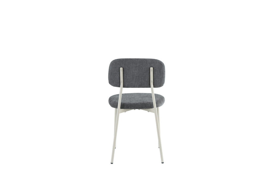 CHAISE AZRA PIED METAL TAUPE ASSISES TISSU HERITAGE ANTHRACITE - image 5