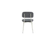 CHAISE AZRA PIED METAL TAUPE ASSISES TISSU HERITAGE ANTHRACITE - image 5