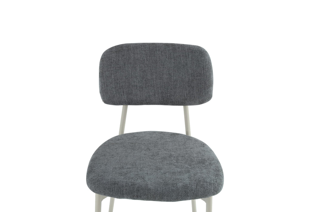 CHAISE AZRA PIED METAL TAUPE ASSISES TISSU HERITAGE ANTHRACITE - image 6