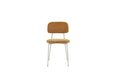 CHAISE AZRA PIED METAL TAUPE ASSISES TISSU HERITAGE OCRE - image 1