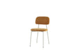 CHAISE AZRA PIED METAL TAUPE ASSISES TISSU HERITAGE OCRE - image 2