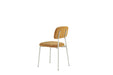 CHAISE AZRA PIED METAL TAUPE ASSISES TISSU HERITAGE OCRE - image 4