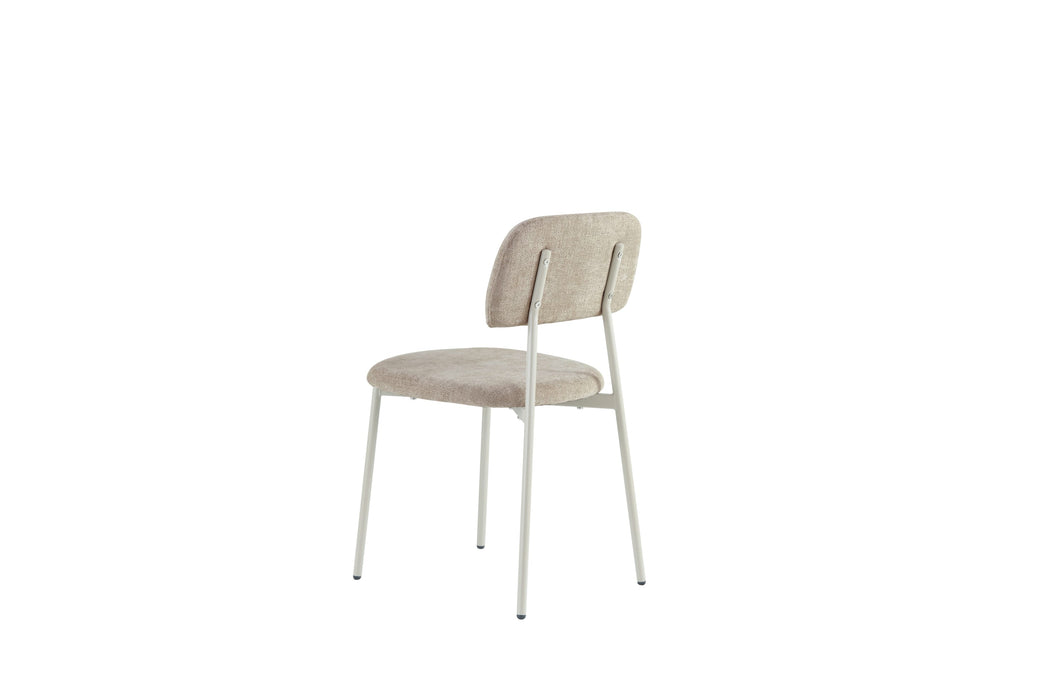 CHAISE AZRA PIED METAL TAUPE ASSISES TISSU HERITAGE SABLE - image 4