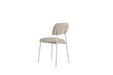 CHAISE AZRA PIED METAL TAUPE ASSISES TISSU HERITAGE SABLE - image 4