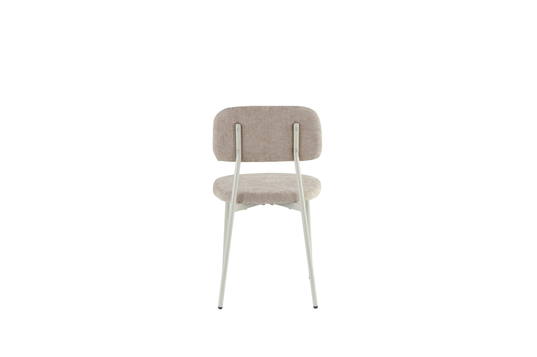 CHAISE AZRA PIED METAL TAUPE ASSISES TISSU HERITAGE SABLE - image 5