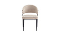 CHAISE LAMIA PIEDS EFFET METAL NOIR TISSU MARBELLA MARRON GLACE - image 1