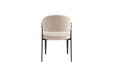 CHAISE LAMIA PIEDS EFFET METAL NOIR TISSU MARBELLA MARRON GLACE - image 3
