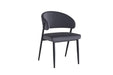 CHAISE LAMIA PIEDS METAL NOIR TISSU VELOURS ANTHRACITE - image 2