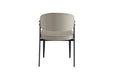 CHAISE LAMIA PIEDS METAL NOIR TISSU VELOURS TAUPE - image 3