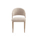 CHAISE LAMIA PIEDS EFFET BOIS TISSU MARBELLA MARRON GLACE - image 1