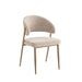 CHAISE LAMIA PIEDS EFFET BOIS TISSU MARBELLA MARRON GLACE - image 2