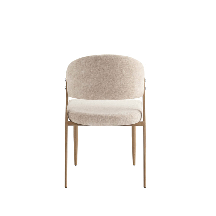 CHAISE LAMIA PIEDS EFFET BOIS TISSU MARBELLA MARRON GLACE - image 3