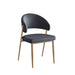CHAISE LAMIA PIEDS EFFET BOIS TISSU VELOURS ANTHRACITE - image 3