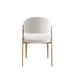 CHAISE LAMIA PIEDS EFFET BOIS TISSU VELOURS BEIGE - image 3