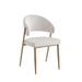 CHAISE LAMIA PIEDS EFFET BOIS TISSU VELOURS BEIGE - image 2