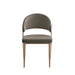CHAISE LAMIA PIEDS EFFET BOIS TISSU VELOURS TAUPE - image 1