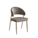 CHAISE LAMIA PIEDS EFFET BOIS TISSU VELOURS TAUPE - image 3