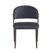 CHAISE LAMIA PIEDS EFFET NOYER TISSU VELOURS ANTHRACITE - image 1