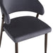CHAISE LAMIA PIEDS EFFET NOYER TISSU VELOURS ANTHRACITE - image 4