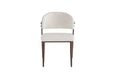 CHAISE LAMIA PIEDS EFFET NOYER TISSU VELOURS BEIGE - image 1