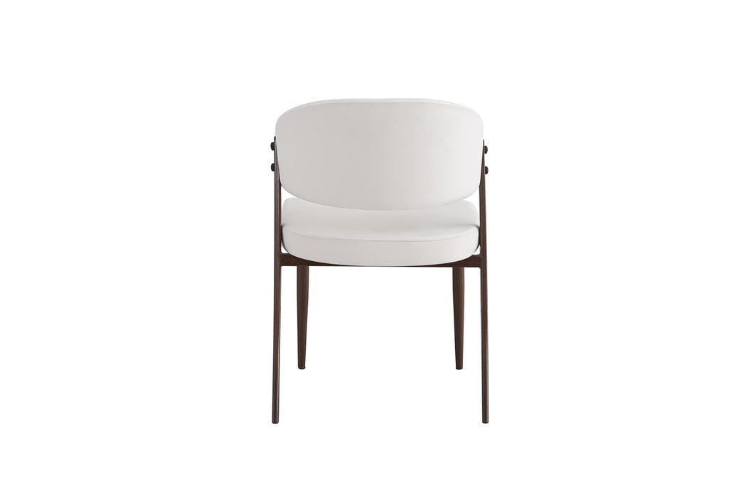 CHAISE LAMIA PIEDS EFFET NOYER TISSU VELOURS BEIGE