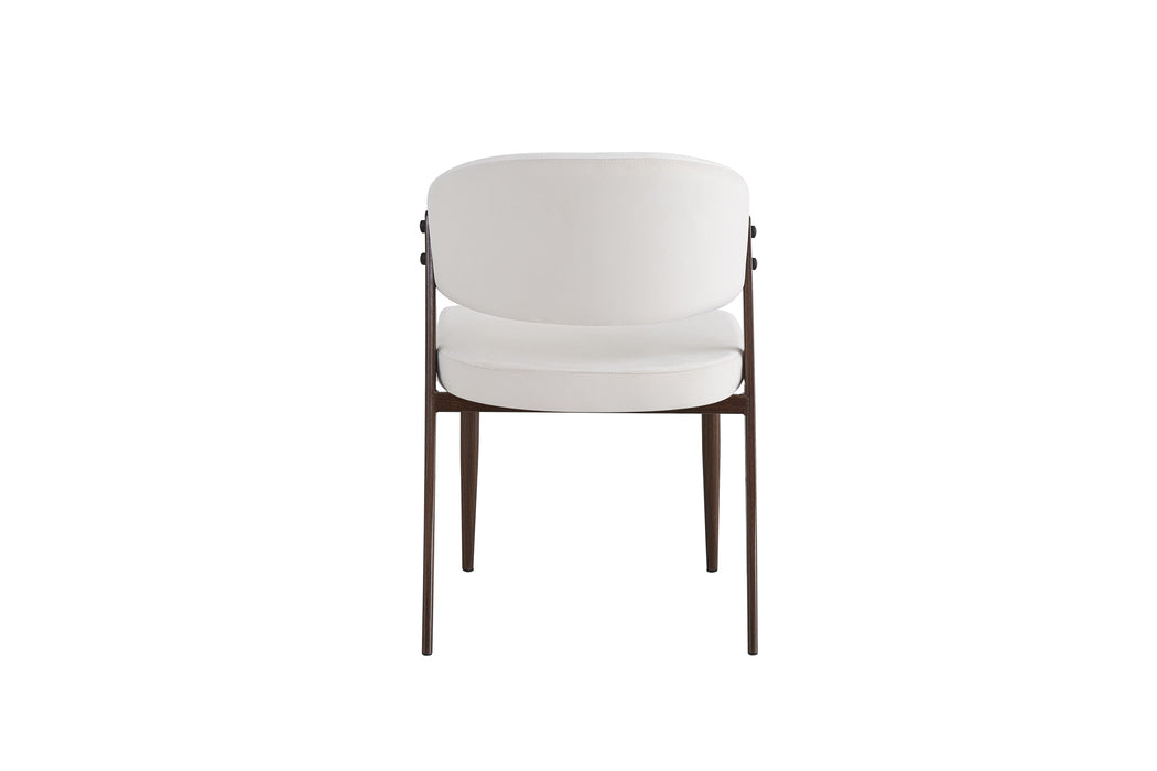 CHAISE LAMIA PIEDS EFFET NOYER TISSU VELOURS BEIGE - image 3