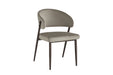CHAISE LAMIA PIEDS EFFET NOYER TISSU VELOURS TAUPE - image 2