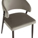 CHAISE LAMIA PIEDS EFFET NOYER TISSU VELOURS TAUPE - image 4