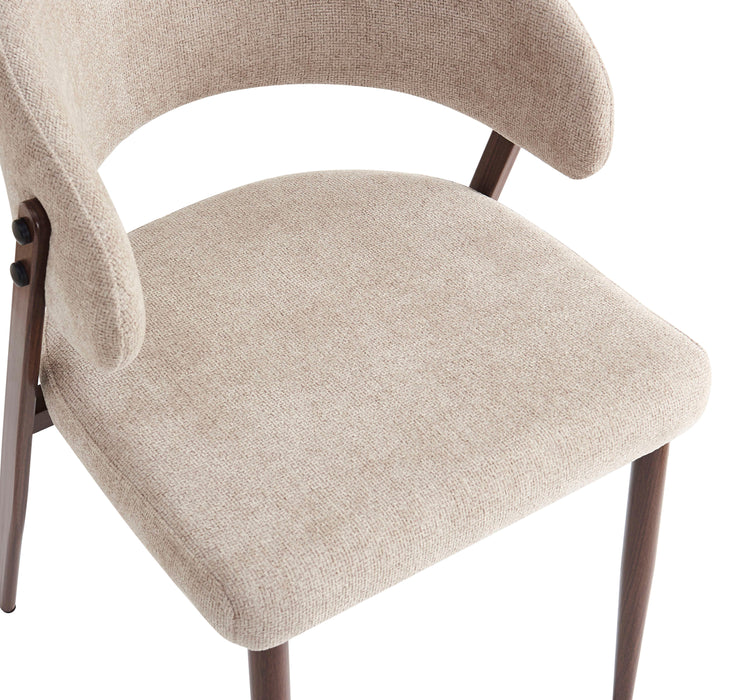CHAISE LAMIA PIEDS EFFET NOYER TISSU MARBELLA MARRON GLACE - image 4