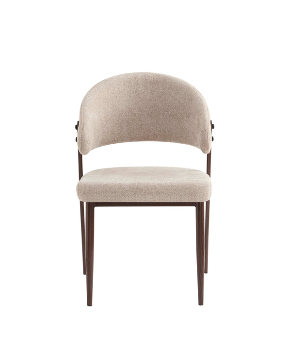 CHAISE LAMIA PIEDS EFFET NOYER TISSU MARBELLA MARRON GLACE - image 1