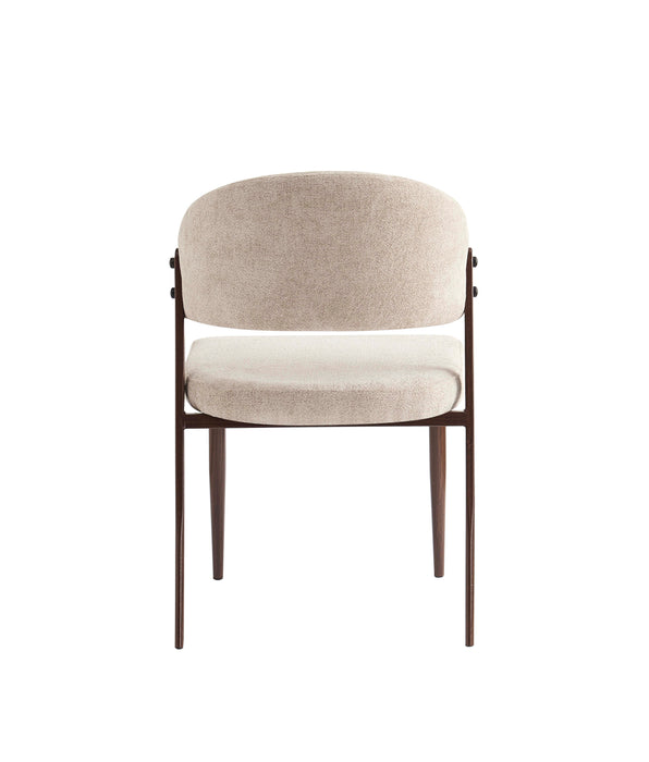 CHAISE LAMIA PIEDS EFFET NOYER TISSU MARBELLA MARRON GLACE - image 3