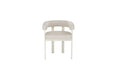 CHAISE VAIANA PIED METAL BEIGE ASSISES VELOURS BEIGE - image 1