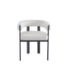 CHAISE VAIANA PIEDMETAL NOIR ASSISES VELOURS BEIGE - image 1