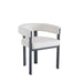 CHAISE VAIANA PIEDMETAL NOIR ASSISES VELOURS BEIGE - image 2