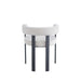 CHAISE VAIANA PIEDMETAL NOIR ASSISES VELOURS BEIGE - image 3