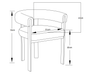CHAISE VAIANA PIEDMETAL NOIR ASSISES VELOURS BEIGE - image 4